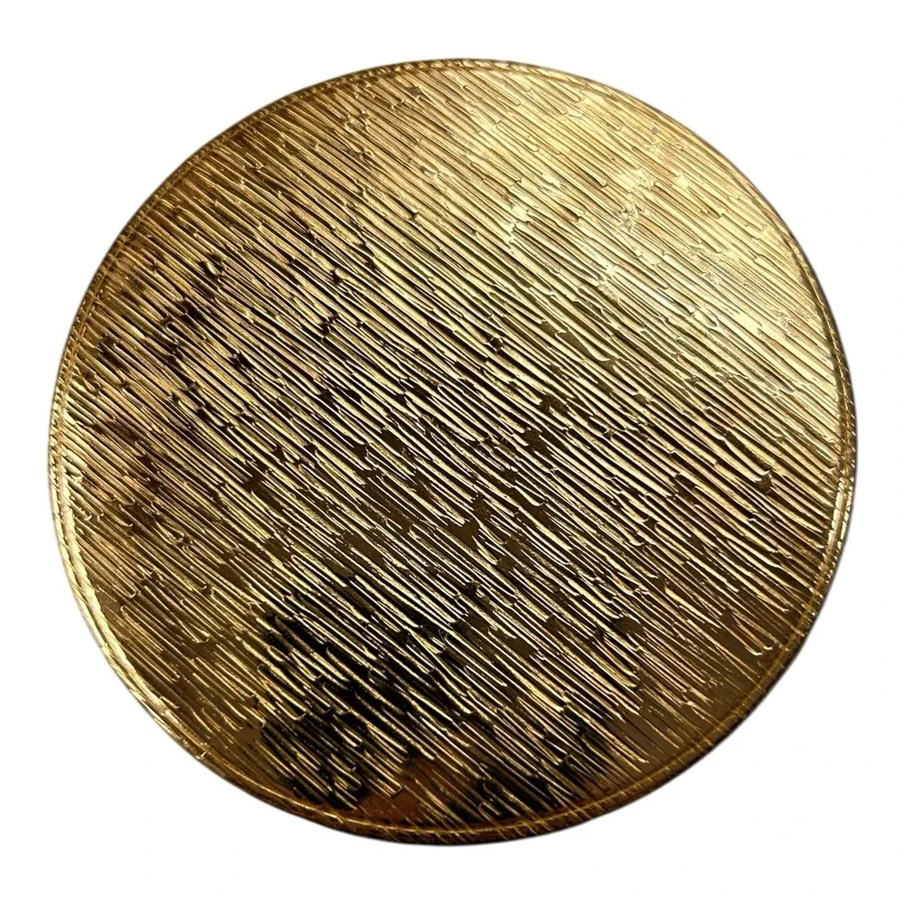 KIGU Caprice 1950's Loose Powder Compact with Sifter‎ Mirror Gold England w/case
